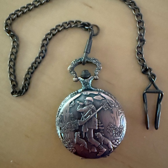Vintage Pocket Watch with Chain - Picture 1 of 5